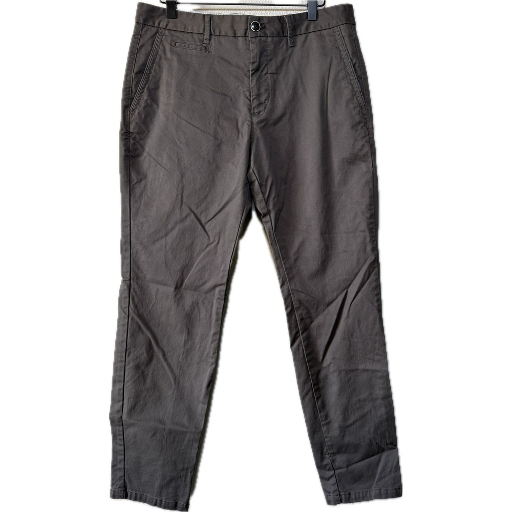 Perk Slim Fit Chino Pants Mens Size 33x30 Dark Gray Flat Front Casual